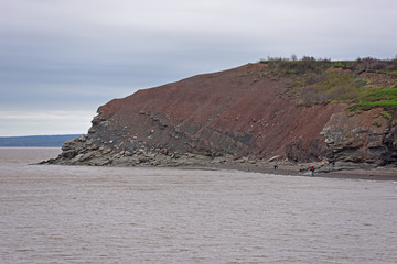 Joggins Fossil Cliffs is a UNESCO Natural World Heritage Site since 2008, Nova Scotia, Canada. The...