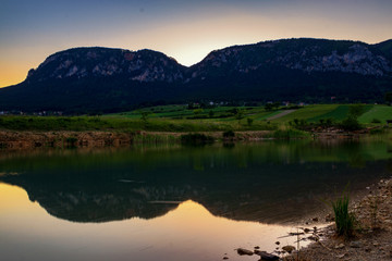 Hohe Wand bei Sonnenuntergang