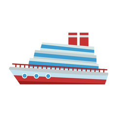 Cruiser ship cartoon vector illustration graphic design