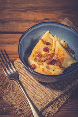 Homemade pierogi dumplings, polish food