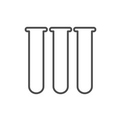 Set of Test tube Vector Illustration on the white background. laboratory equipment icon