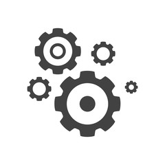 Settings icon with additional gears icon, Cogwheel and development vector illustration