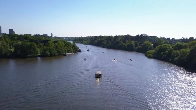 Aerial Nantes Erdre River
