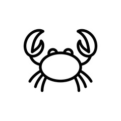 crab line vector icon