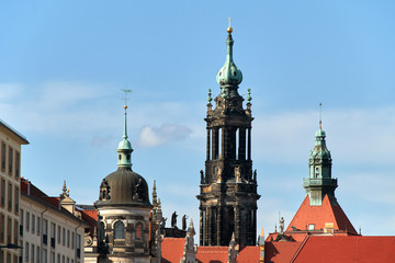 above the roofs of Dresden