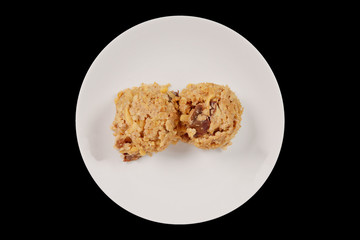 Millets with fruits on a black background