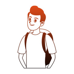 Male tourist cartoon vector illustration graphic design