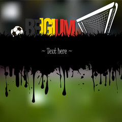 Belgium with a soccer ball and gate