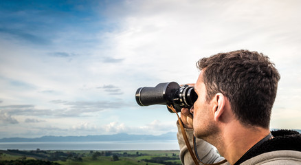 Obraz premium Hiking through national park forest