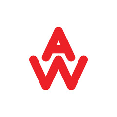 AW letter logo