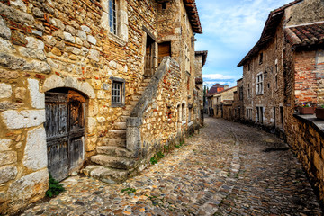 Perouges, a medieval old town near Lyon, France