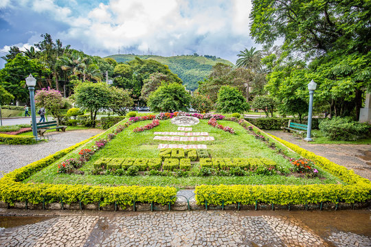 POCOS DE CALDAS, MINAS GERAIS/BRAZIL - JANUARY 04, 2018: Floral Calendar in the centre of the city.