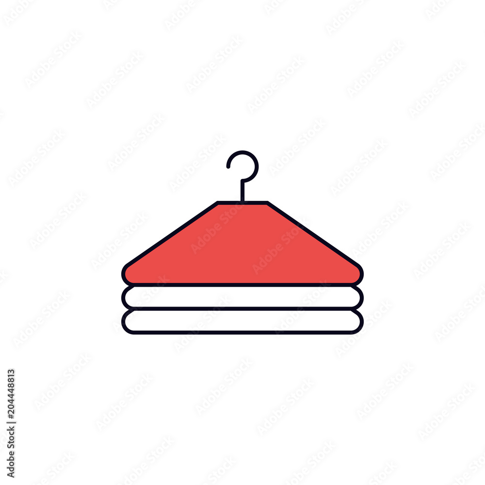 Aufkleber hangers icon. element of colored web icon for mobile concept and web apps. detailed hangers icon can