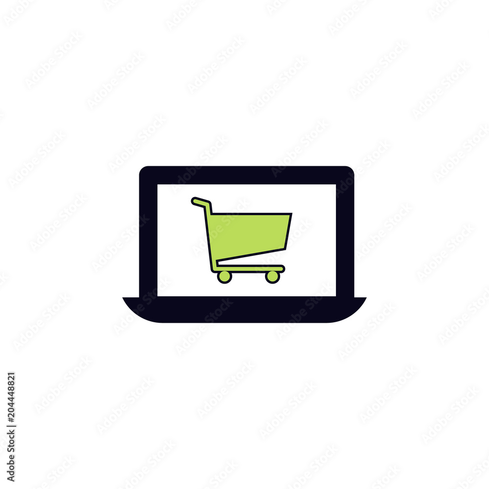 Poster online shopping icon. element of colored web icon for mobile concept and web apps. detailed online s