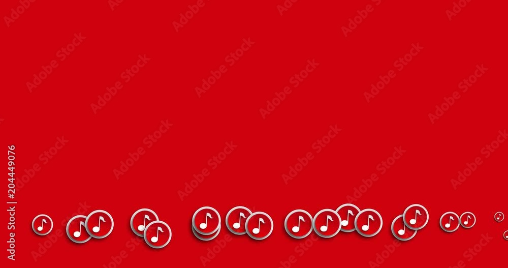 Poster animation modern abstract note icons motion background.