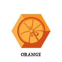 fruit orange graphic element design key visual icon symbol