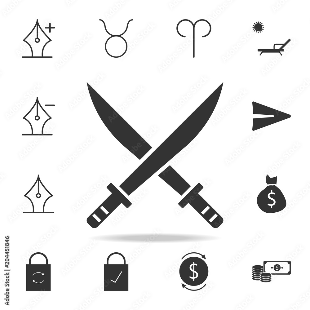 Poster swords icon. detailed set of web icons and signs. premium graphic design. one of the collection icon