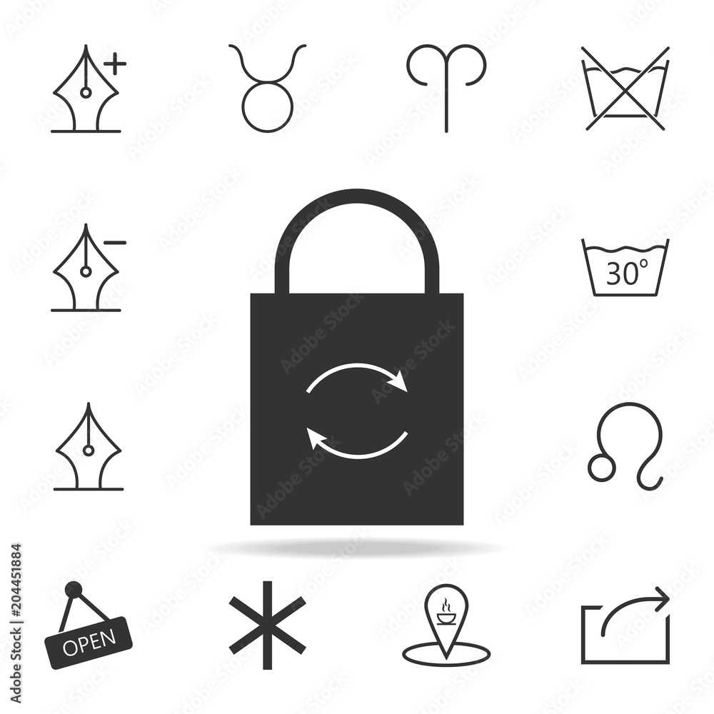 Poster lock reload icon. detailed set of web icons and signs. premium graphic design. one of the collection