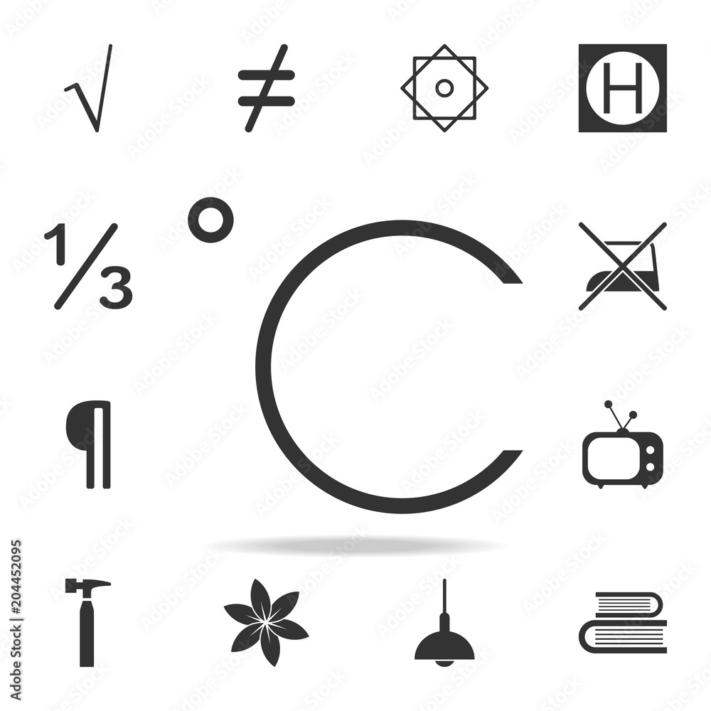 Poster c degree icon. detailed set of web icons and signs. premium graphic design. one of the collection ic