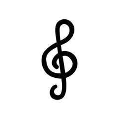 Obraz premium Music key. Treble clef