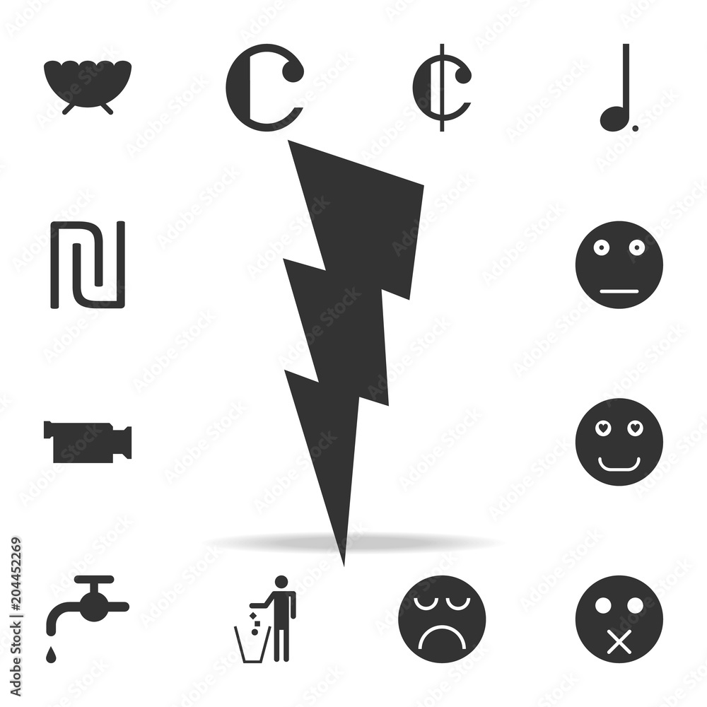 Poster lightning sign icon. detailed set of web icons and signs. premium graphic design. one of the collect