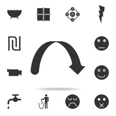curved arrow icon. Detailed set of web icons and signs. Premium graphic design. One of the collection icons for websites, web design, mobile app