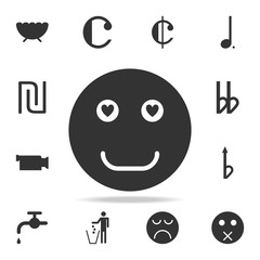 Smiley face in love icon. Detailed set of web icons and signs. Premium graphic design. One of the collection icons for websites, web design, mobile app