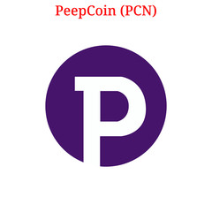 Vector PeepCoin (PCN) logo - obrazy, fototapety, plakaty