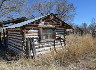 Old log cabin chloride New Mexico ghost town