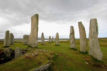 Callanish or Calanais standing stone circle, Callanish, Isle of Lewis, Scotland, United Kingdom, UK, Europe