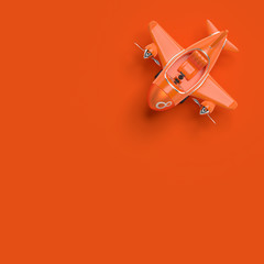 airplane toy minimal concept with copy space