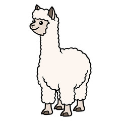 Cartoon Alpaca Illustration