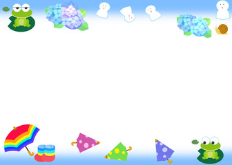 梅雨時日本のフレーム