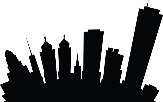 Cartoon skyline silhouette of the city of Buffalo, New York, USA.