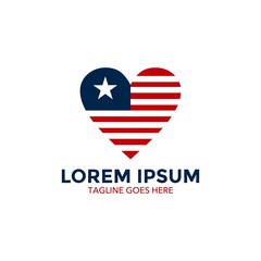America theme logo. icon. vector illustration