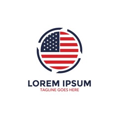 America theme logo. icon. vector illustration