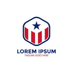 America theme logo. icon. vector illustration
