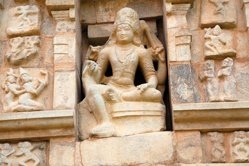 Shiva as Madanantaka burning Manmatha, niche on the northern wall, Brihadisvara Temple, Gangaikondacholapuram, Tamil Nadu