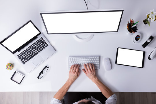 Businessperson Working On Computer