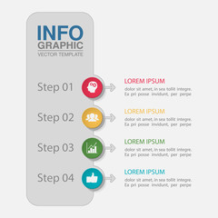 Vector infographic template for diagram, graph, presentation, chart, business concept with 4 options.