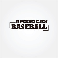 American Baseball Vector Template Design Illustration