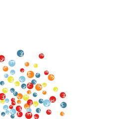 Vector Confetti Background Pattern. Element of design. Colored stylized berries on a black background