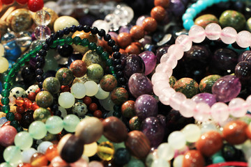 natural mineral necklace texture