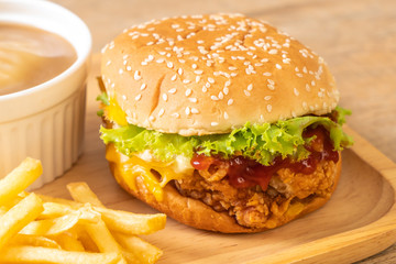 fried chicken burger