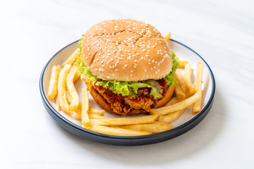 fried chicken burger