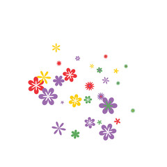 Feminine Floral Pattern with Simple Small Flowers for Greeting Card or Poster. Naive Daisy Flowers in Primitive Style. Vector Background for Spring or Summer Design.