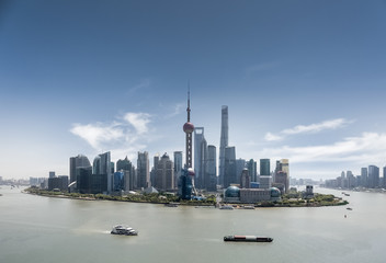 shanghai skyline in daytime