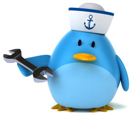 Blue bird - 3D Illustration