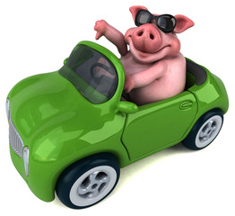 Fun pig - 3D Illustration