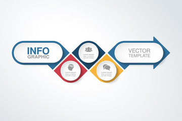 Vector infographic template for diagram, graph, presentation, chart, business concept with 3 options.